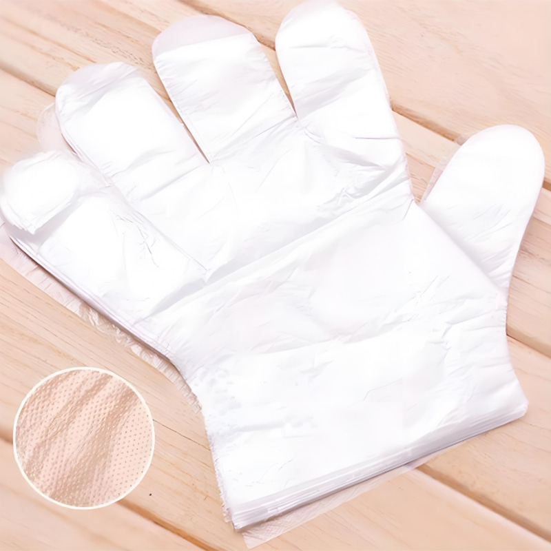 قفازات HDPE مقاومة للماء والزيت باللون الأبيض الفاتح قفازات HDPE مقاومة للماء والزيت باللون الأبيض الفاتح