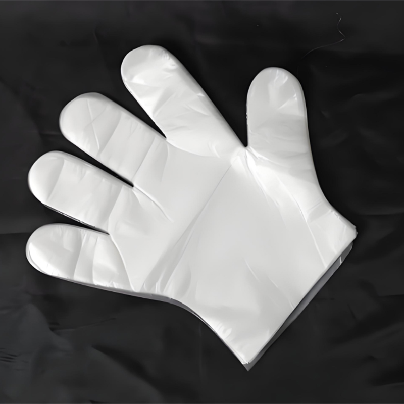 قفازات HDPE مقاومة للماء والزيت باللون الأبيض الفاتح قفازات HDPE مقاومة للماء والزيت باللون الأبيض الفاتح