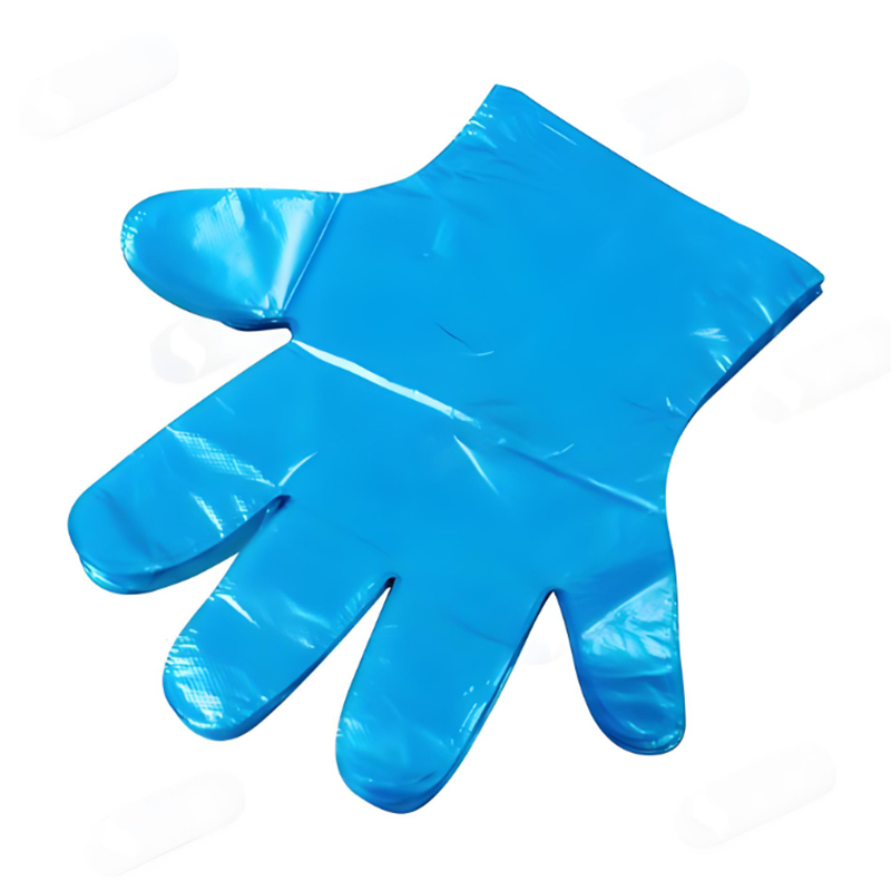 قفازات HDPE زرقاء مقاومة للبكتيريا والأحماض والقلويات