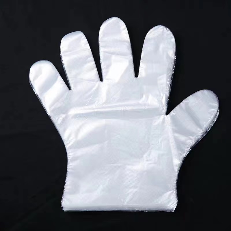 قفازات LDPE مقاومة للماء والزيت باللون الأبيض الفاتح قفازات LDPE مقاومة للماء والزيت باللون الأبيض الفاتح