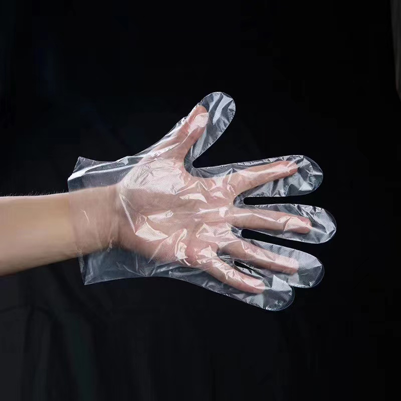 قفازات LDPE مقاومة للماء والزيت باللون الأبيض الفاتح